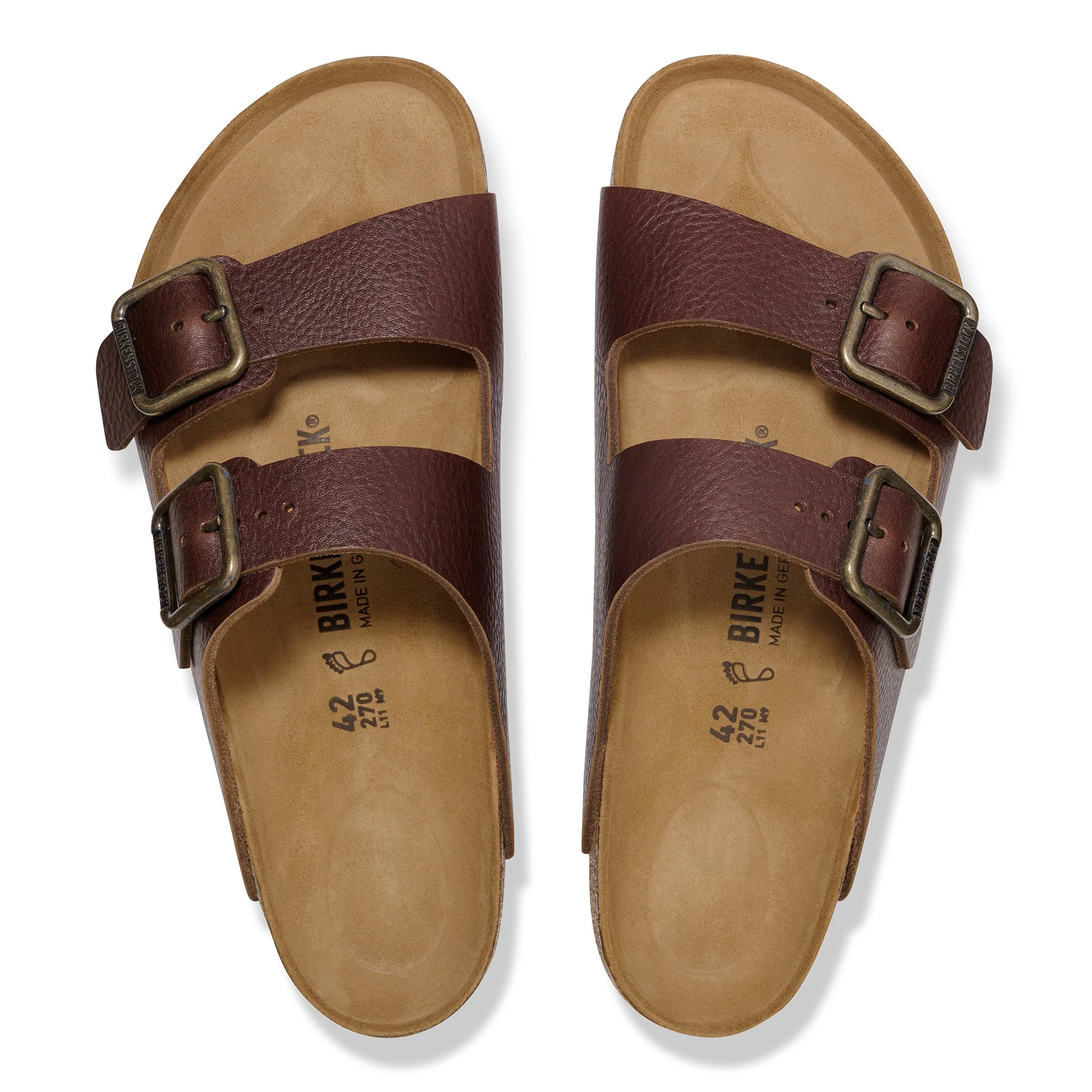 Step Briks Leather Slide- Brown - Image 3