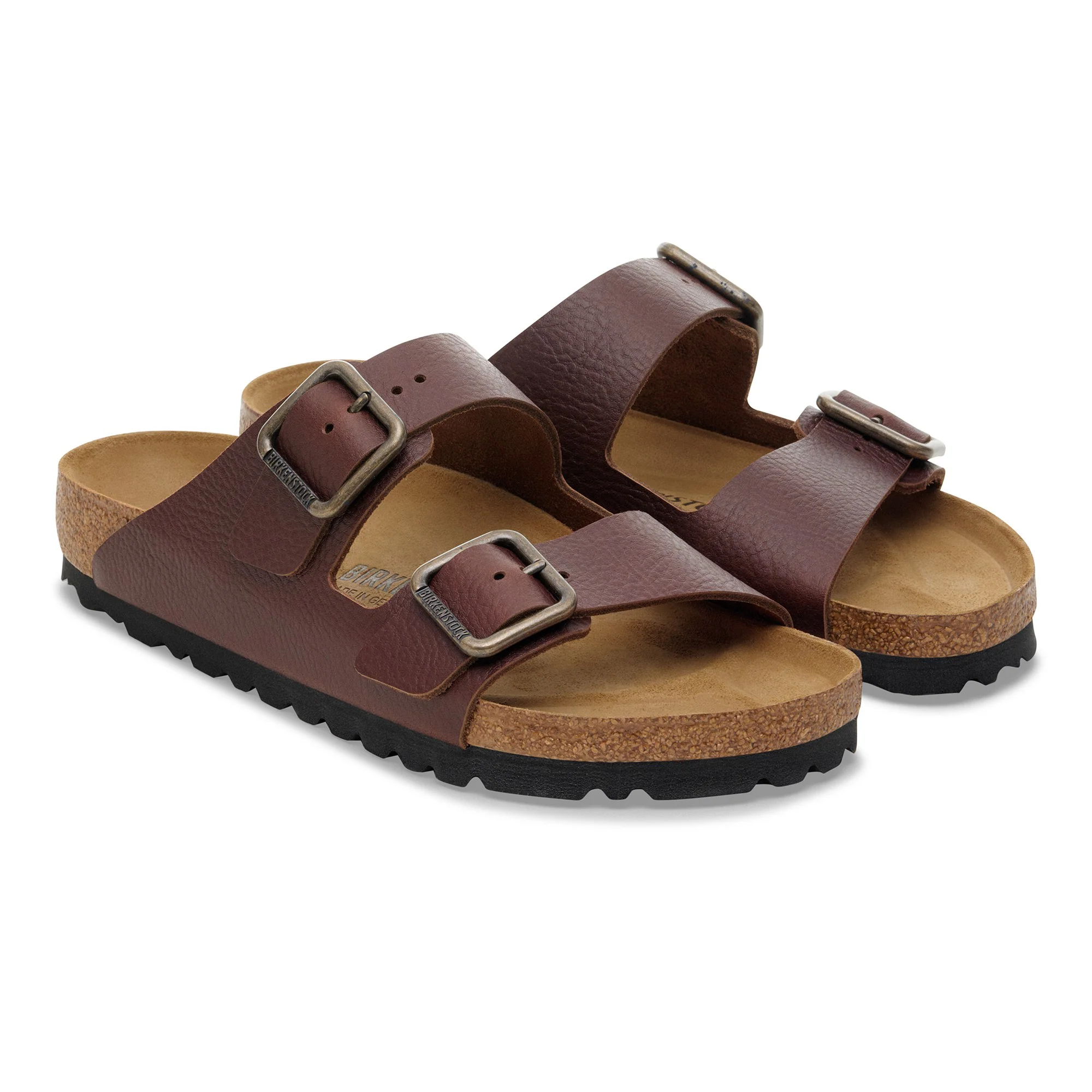 Step Briks Leather Slide- Brown - Image 5