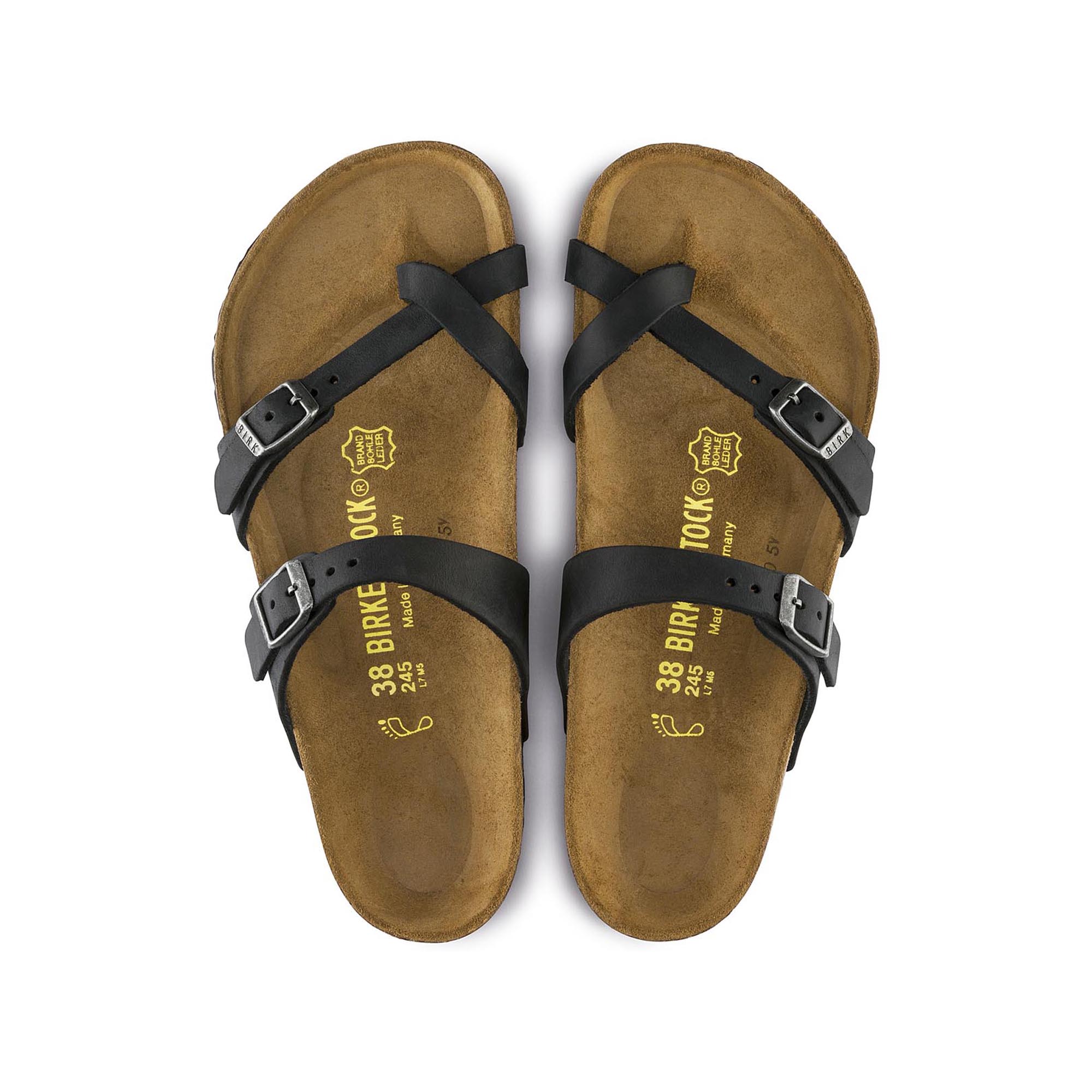 Step Franca Leather Slide- Black - Image 5