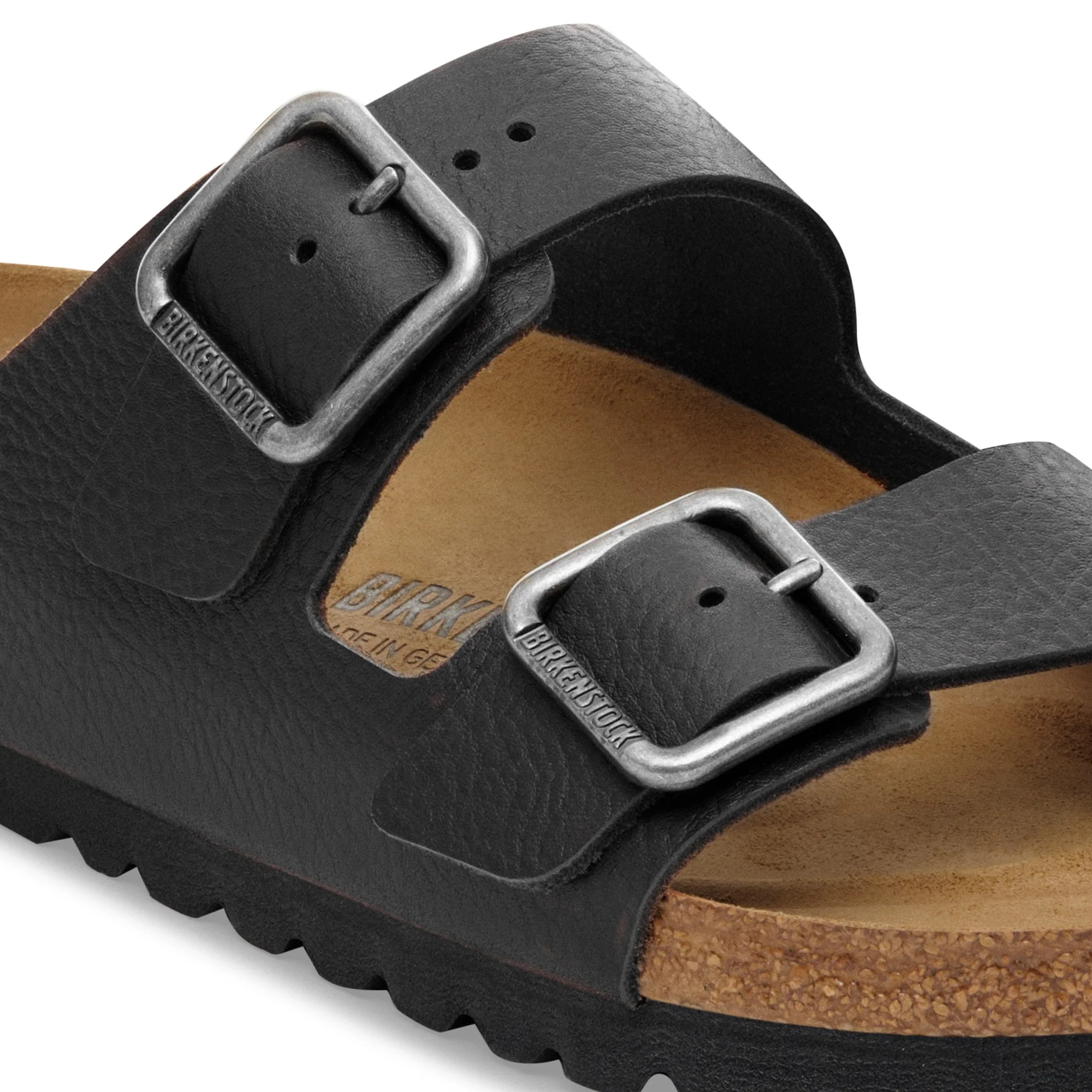 Step Birks Leather Slide- Black - Image 5