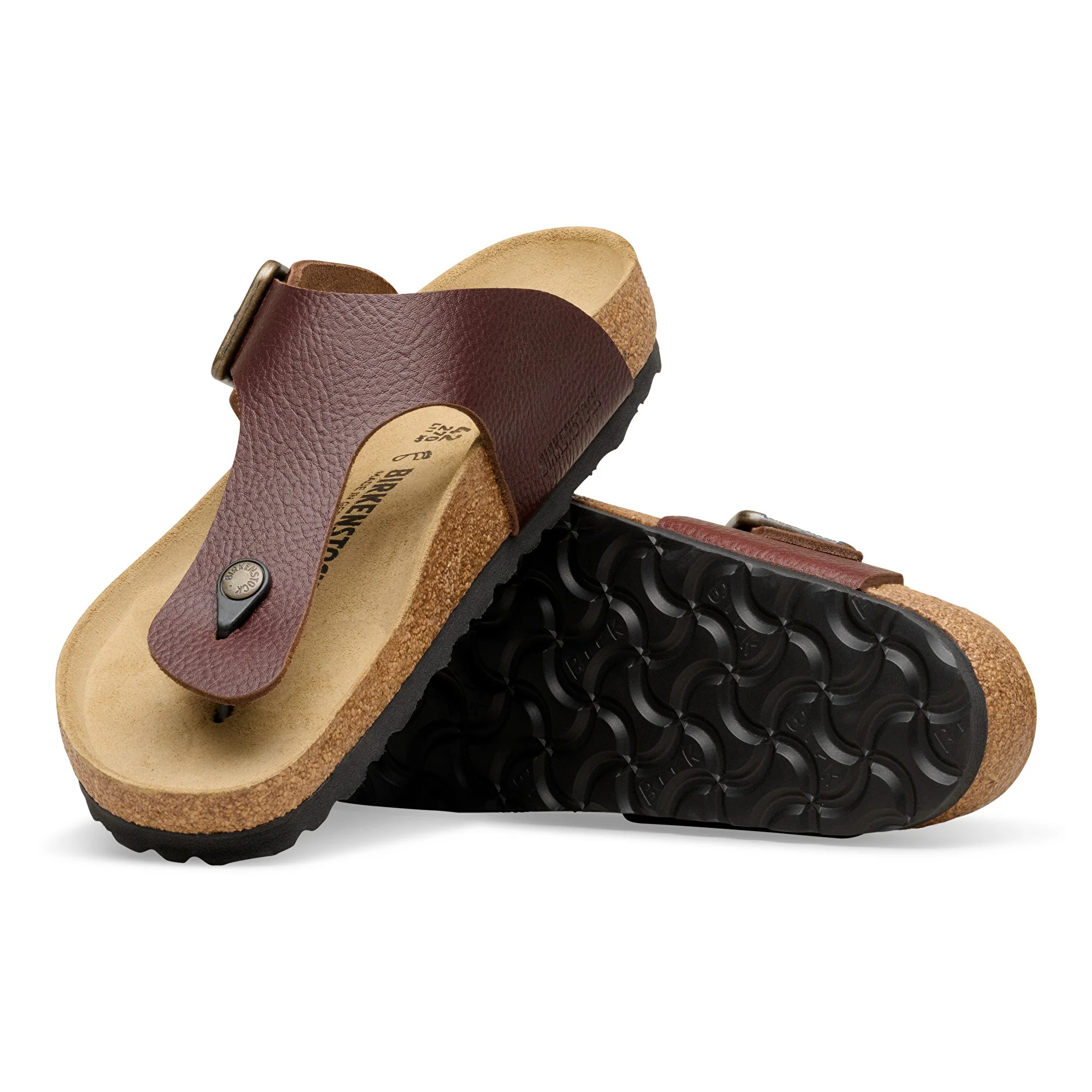 Step Briko Leather Slide- Brown - Image 2